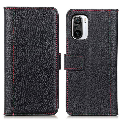 Coque Portefeuille Livre Cuir Etui Clapet M14L pour Xiaomi Redmi K40 Pro 5G Noir