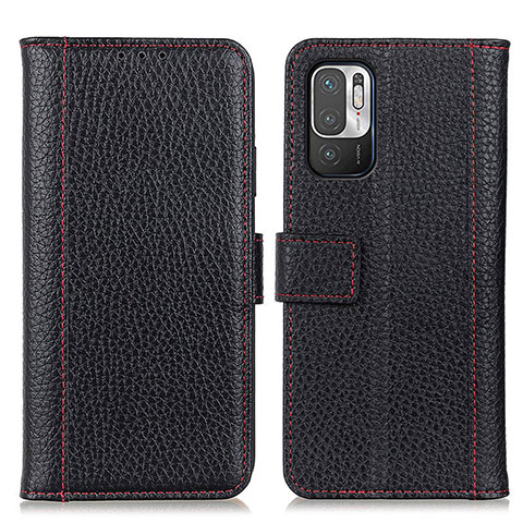 Coque Portefeuille Livre Cuir Etui Clapet M14L pour Xiaomi Redmi Note 10T 5G Noir