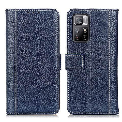 Coque Portefeuille Livre Cuir Etui Clapet M14L pour Xiaomi Redmi Note 11 5G Bleu