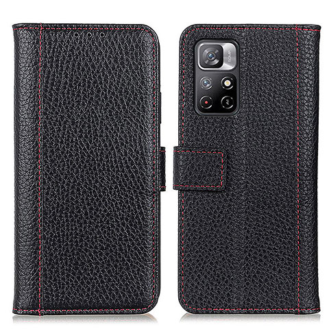 Coque Portefeuille Livre Cuir Etui Clapet M14L pour Xiaomi Redmi Note 11 5G Noir