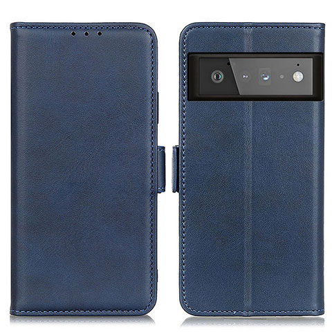 Coque Portefeuille Livre Cuir Etui Clapet M15L pour Google Pixel 6 Pro 5G Bleu