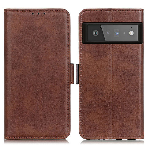 Coque Portefeuille Livre Cuir Etui Clapet M15L pour Google Pixel 6 Pro 5G Marron