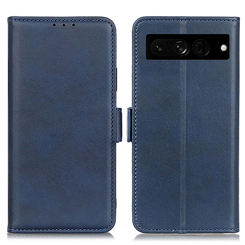 Coque Portefeuille Livre Cuir Etui Clapet M15L pour Google Pixel 7 Pro 5G Bleu