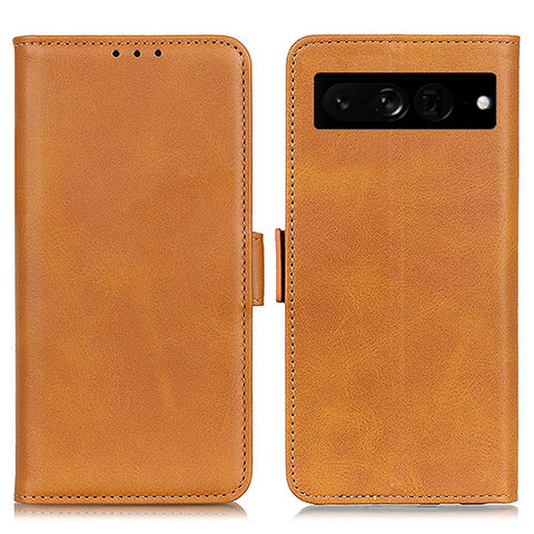 Coque Portefeuille Livre Cuir Etui Clapet M15L pour Google Pixel 7 Pro 5G Brun Clair