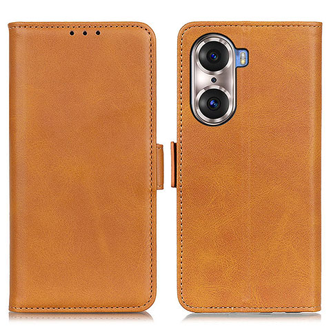 Coque Portefeuille Livre Cuir Etui Clapet M15L pour Huawei Honor 60 5G Brun Clair