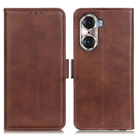 Coque Portefeuille Livre Cuir Etui Clapet M15L pour Huawei Honor 60 Pro 5G Marron