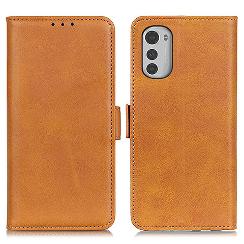 Coque Portefeuille Livre Cuir Etui Clapet M15L pour Motorola Moto E32s Brun Clair