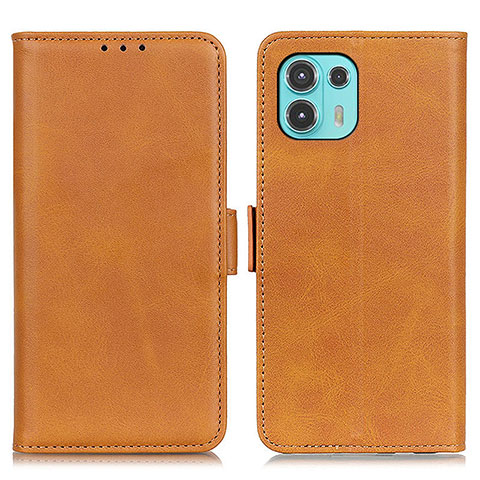 Coque Portefeuille Livre Cuir Etui Clapet M15L pour Motorola Moto Edge 20 Lite 5G Brun Clair