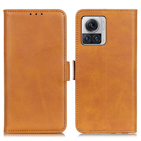 Coque Portefeuille Livre Cuir Etui Clapet M15L pour Motorola Moto Edge 30 Ultra 5G Brun Clair