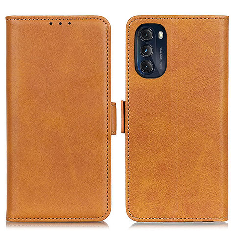 Coque Portefeuille Livre Cuir Etui Clapet M15L pour Motorola Moto G 5G (2022) Brun Clair