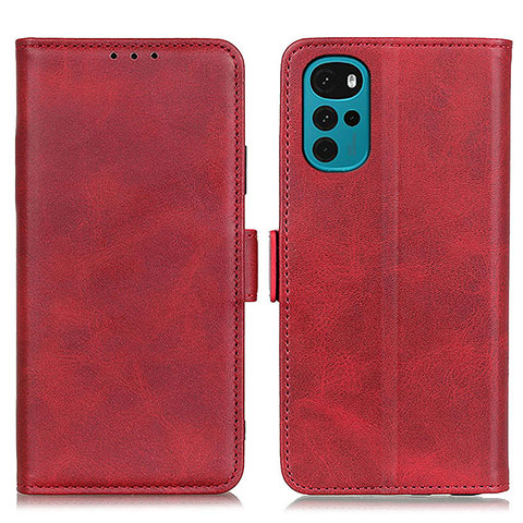 Coque Portefeuille Livre Cuir Etui Clapet M15L pour Motorola Moto G22 Rouge