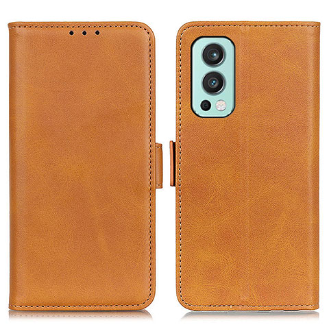 Coque Portefeuille Livre Cuir Etui Clapet M15L pour OnePlus Nord 2 5G Brun Clair