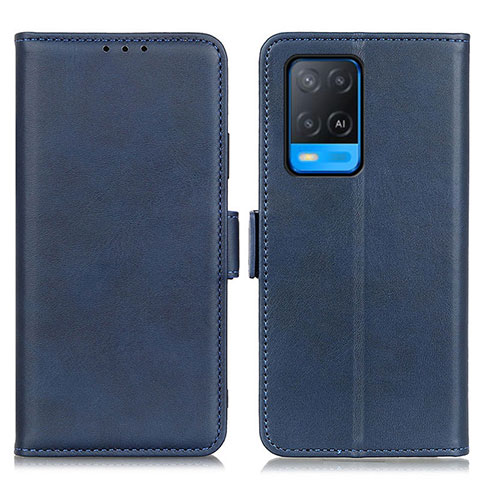 Coque Portefeuille Livre Cuir Etui Clapet M15L pour Oppo A54 4G Bleu