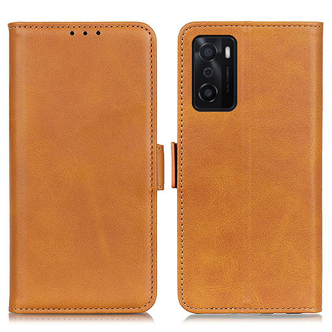 Coque Portefeuille Livre Cuir Etui Clapet M15L pour Oppo A55S 5G Brun Clair