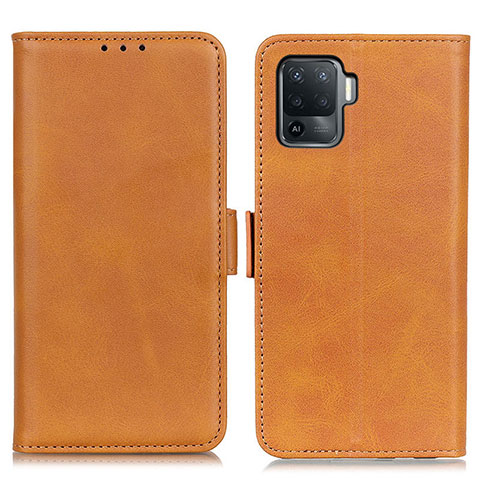 Coque Portefeuille Livre Cuir Etui Clapet M15L pour Oppo F19 Pro Brun Clair