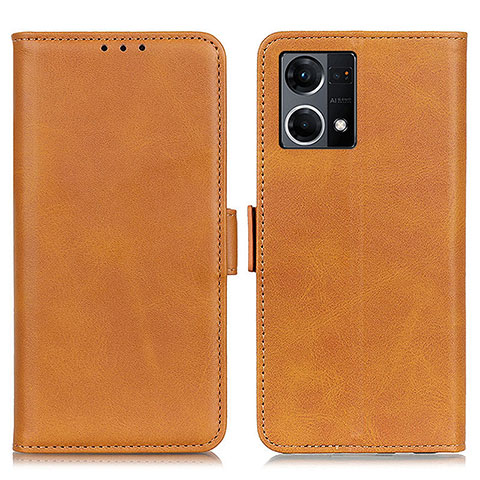 Coque Portefeuille Livre Cuir Etui Clapet M15L pour Oppo F21 Pro 4G Brun Clair