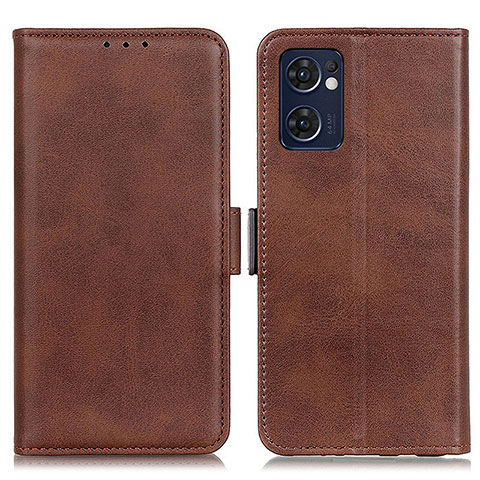 Coque Portefeuille Livre Cuir Etui Clapet M15L pour Oppo Find X5 Lite 5G Marron