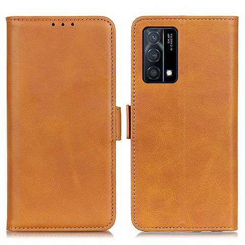 Coque Portefeuille Livre Cuir Etui Clapet M15L pour Oppo K9 5G Brun Clair