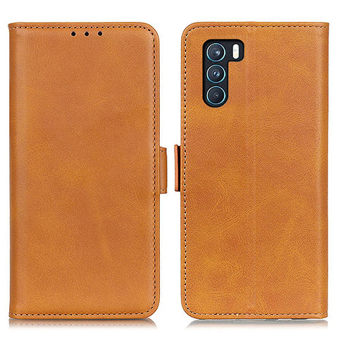 Coque Portefeuille Livre Cuir Etui Clapet M15L pour Oppo K9 Pro 5G Brun Clair