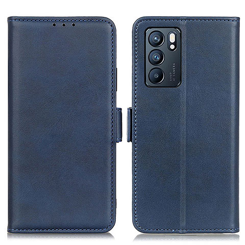 Coque Portefeuille Livre Cuir Etui Clapet M15L pour Oppo Reno6 5G Bleu