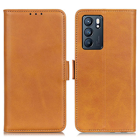 Coque Portefeuille Livre Cuir Etui Clapet M15L pour Oppo Reno6 5G Brun Clair