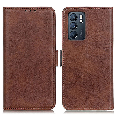 Coque Portefeuille Livre Cuir Etui Clapet M15L pour Oppo Reno6 5G Marron