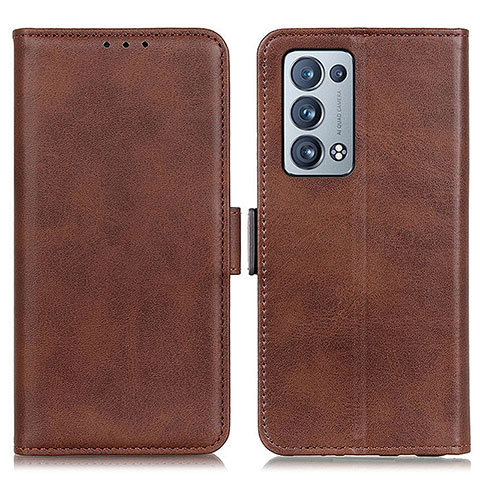 Coque Portefeuille Livre Cuir Etui Clapet M15L pour Oppo Reno6 Pro+ Plus 5G Marron