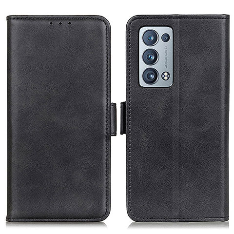 Coque Portefeuille Livre Cuir Etui Clapet M15L pour Oppo Reno6 Pro+ Plus 5G Noir