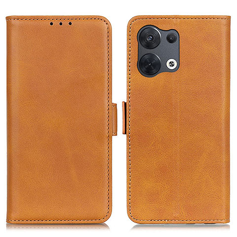 Coque Portefeuille Livre Cuir Etui Clapet M15L pour Oppo Reno8 5G Brun Clair