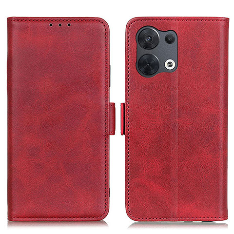 Coque Portefeuille Livre Cuir Etui Clapet M15L pour Oppo Reno8 Pro+ Plus 5G Rouge