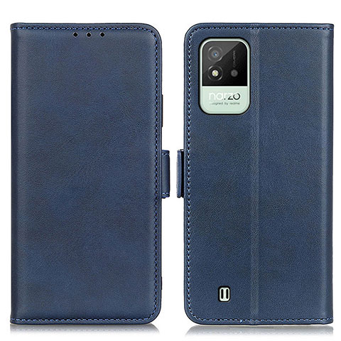 Coque Portefeuille Livre Cuir Etui Clapet M15L pour Realme C20A Bleu