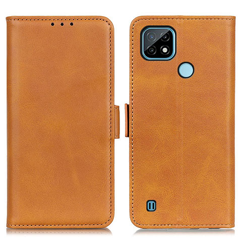 Coque Portefeuille Livre Cuir Etui Clapet M15L pour Realme C21 Brun Clair