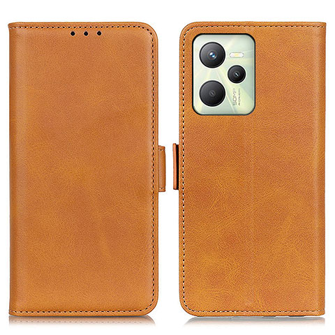 Coque Portefeuille Livre Cuir Etui Clapet M15L pour Realme C35 Brun Clair