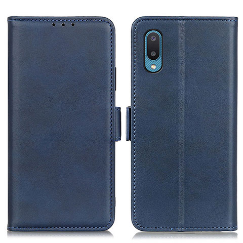 Coque Portefeuille Livre Cuir Etui Clapet M15L pour Samsung Galaxy A02 Bleu