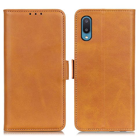 Coque Portefeuille Livre Cuir Etui Clapet M15L pour Samsung Galaxy A02 Brun Clair