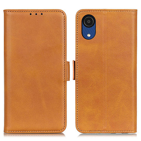 Coque Portefeuille Livre Cuir Etui Clapet M15L pour Samsung Galaxy A03 Core Brun Clair