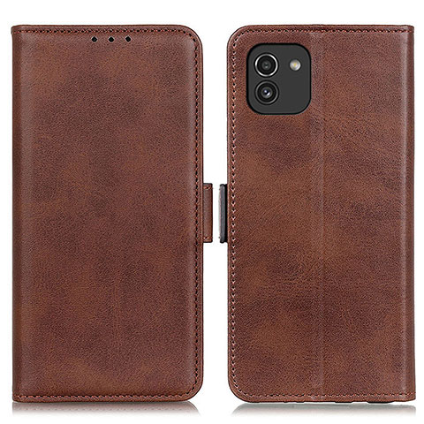 Coque Portefeuille Livre Cuir Etui Clapet M15L pour Samsung Galaxy A03 Marron