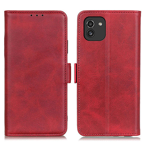 Coque Portefeuille Livre Cuir Etui Clapet M15L pour Samsung Galaxy A03 Rouge