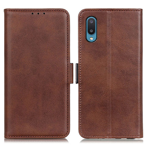 Coque Portefeuille Livre Cuir Etui Clapet M15L pour Samsung Galaxy M02 Marron