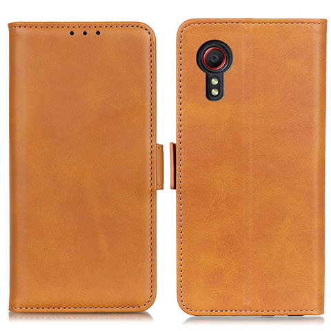 Coque Portefeuille Livre Cuir Etui Clapet M15L pour Samsung Galaxy XCover 5 SM-G525F Brun Clair