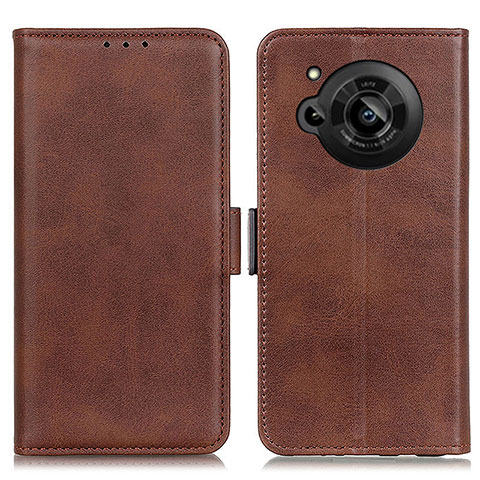 Coque Portefeuille Livre Cuir Etui Clapet M15L pour Sharp Aquos R7 Marron