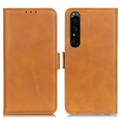 Coque Portefeuille Livre Cuir Etui Clapet M15L pour Sony Xperia 1 IV Brun Clair