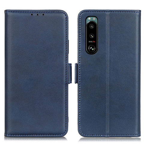 Coque Portefeuille Livre Cuir Etui Clapet M15L pour Sony Xperia 5 III SO-53B Bleu