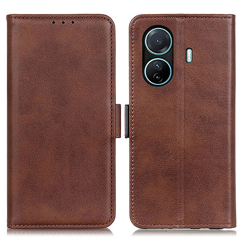 Coque Portefeuille Livre Cuir Etui Clapet M15L pour Vivo iQOO Z6 Pro 5G Marron