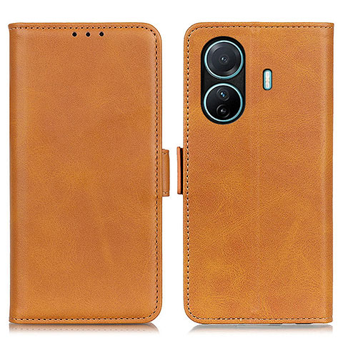 Coque Portefeuille Livre Cuir Etui Clapet M15L pour Vivo T1 Pro 5G Brun Clair