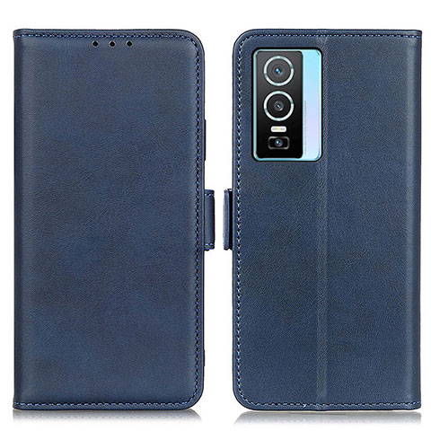 Coque Portefeuille Livre Cuir Etui Clapet M15L pour Vivo Y76s 5G Bleu