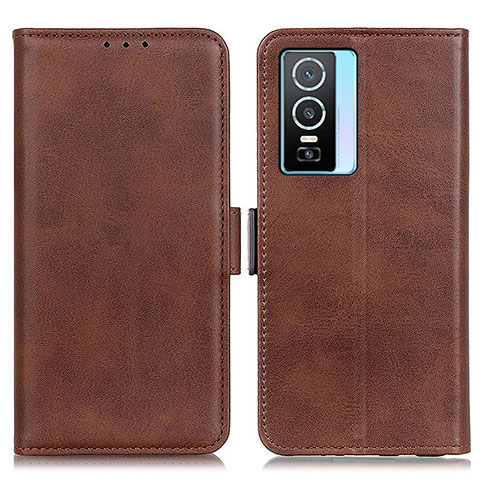 Coque Portefeuille Livre Cuir Etui Clapet M15L pour Vivo Y76s 5G Marron