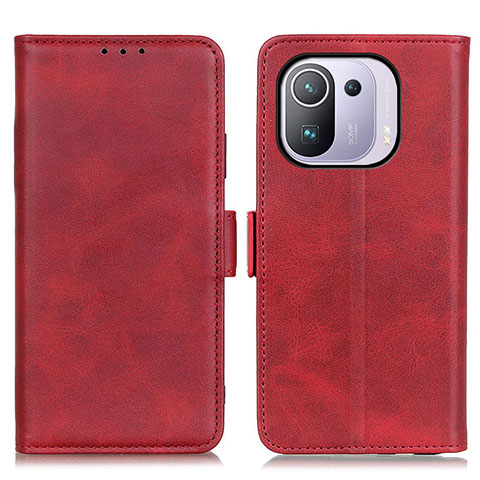 Coque Portefeuille Livre Cuir Etui Clapet M15L pour Xiaomi Mi 11 Pro 5G Rouge