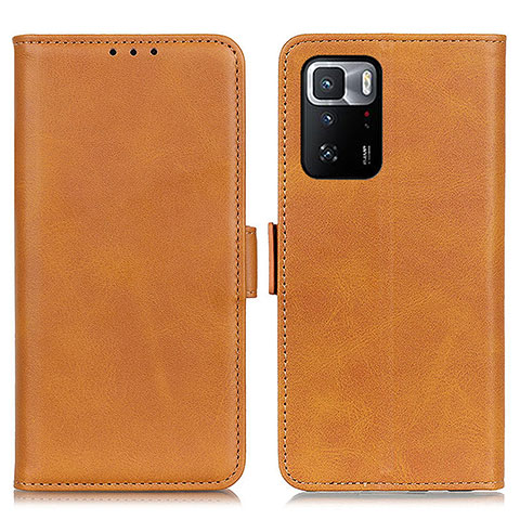 Coque Portefeuille Livre Cuir Etui Clapet M15L pour Xiaomi Poco X3 GT 5G Brun Clair