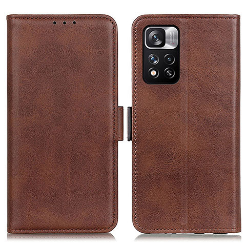 Coque Portefeuille Livre Cuir Etui Clapet M15L pour Xiaomi Poco X4 NFC Marron